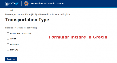 Coronavirus Formular Intrare In Grecia